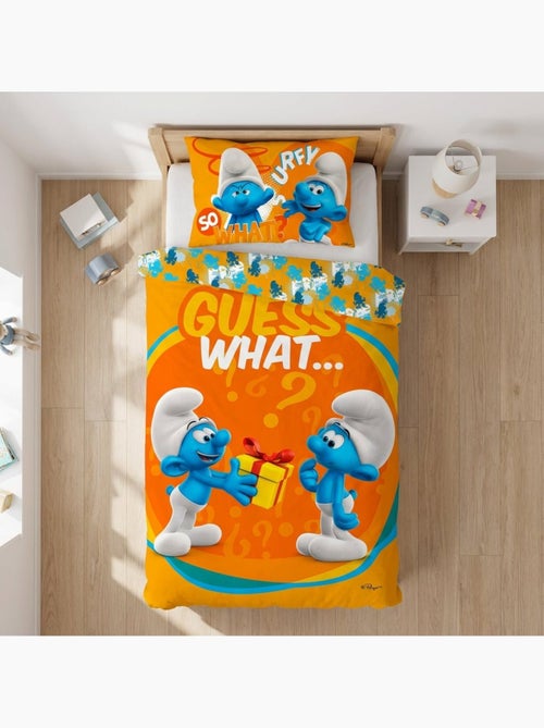 Juego de cama para bebé de los Pitufos con Pitufo reversible – 100% algodón - Kiabi