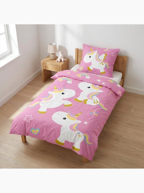 Juego de cama para bebé Disney con Unicornio y arcoíris reversible – 100% algodón - Kiabi