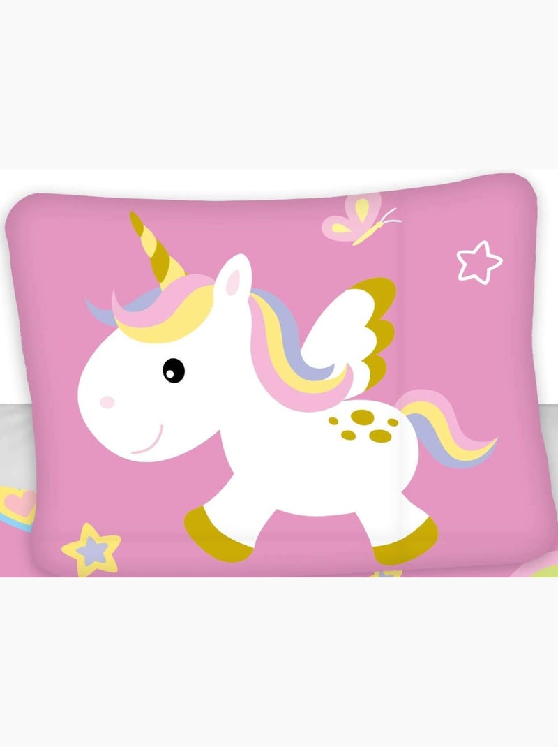 Juego de cama para bebé Disney con Unicornio y arcoíris reversible – 100% algodón Rosa - Kiabi