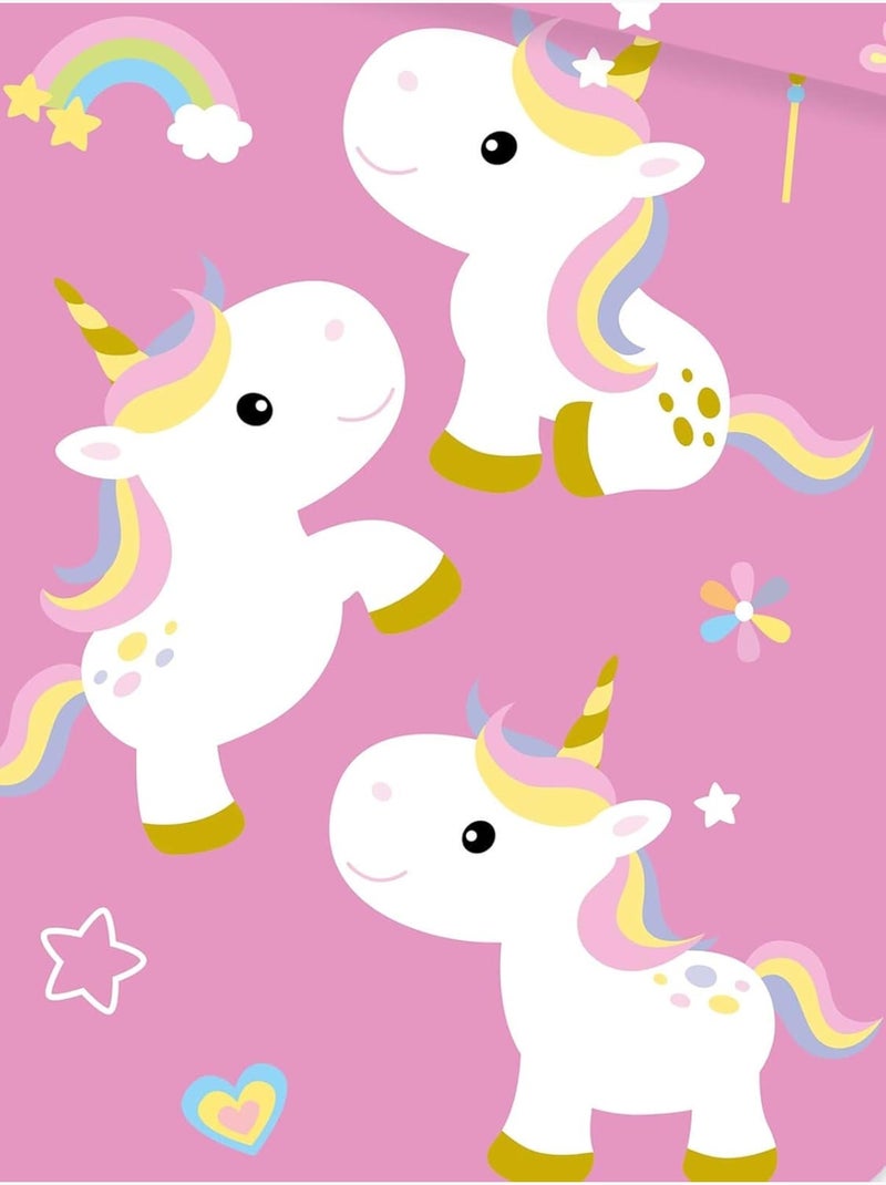 Juego de cama para bebé Disney con Unicornio y arcoíris reversible – 100% algodón Rosa - Kiabi
