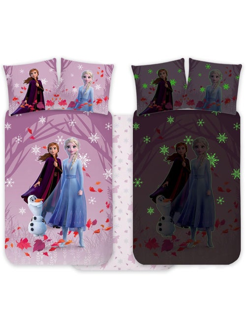 Juego de cama para bebé Frozen con Elsa, Anna y Olaf reversible – 100% algodón - Kiabi