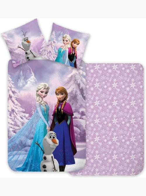 Juego de cama para bebé Frozen con Elsa, Anna y Olaf reversible – 100% algodón - Kiabi