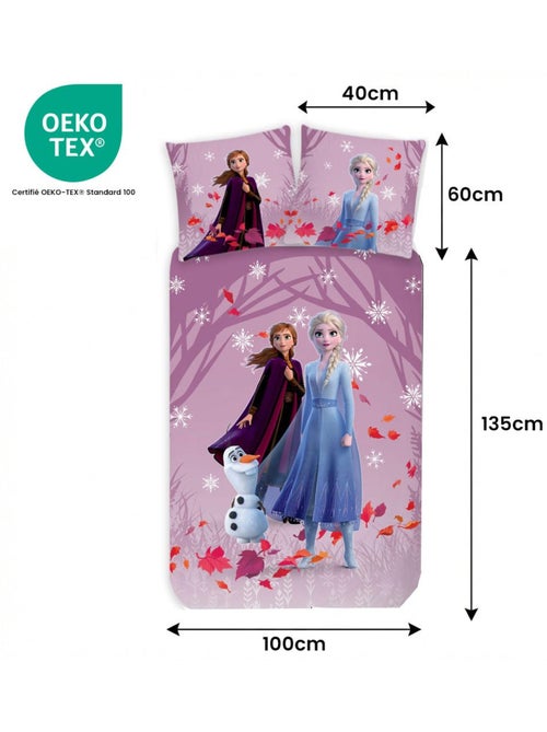 Juego de cama para bebé Frozen con Elsa, Anna y Olaf reversible – 100% algodón - Kiabi