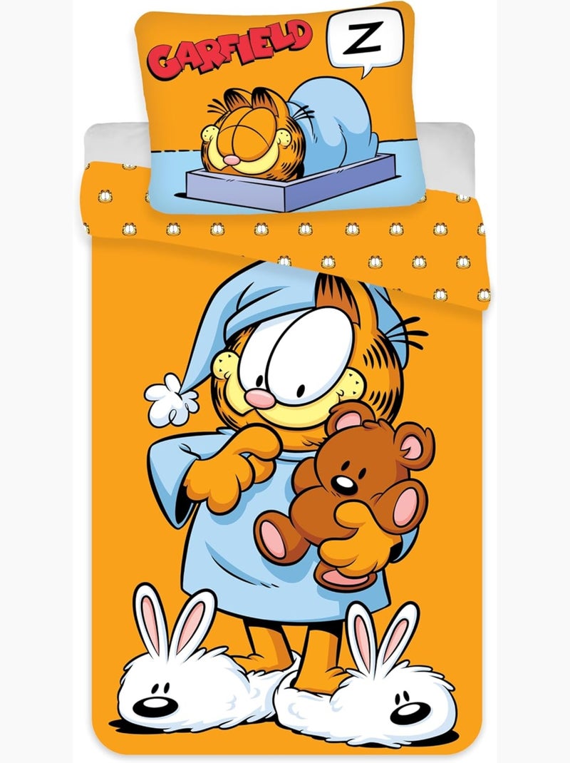 Juego de cama para bebé Garfield reversible – 100% algodón Naranja - Kiabi