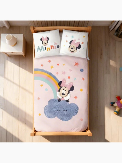 Juego de cama para bebé Minnie con arcoíris y nube reversible – 100% algodón - Kiabi