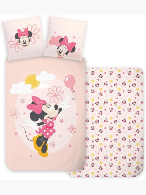 Juego de cama para bebé Minnie reversible – 100% algodón - Kiabi Juego de cama para bebé Minnie reversible – 100% algodón - Kiabi