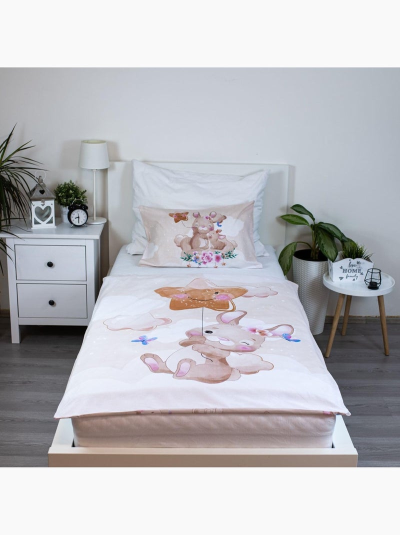 Juego de cama para bebé Miss Bunny con nube reversible – 100% algodón Beige - Kiabi