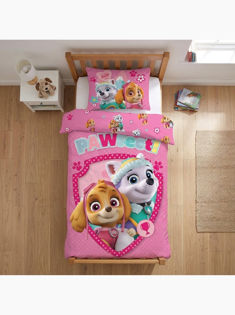 Juego de cama para bebé Patrulla Canina con Everest y Skye reversible – 100% algodón Rosa - Kiabi