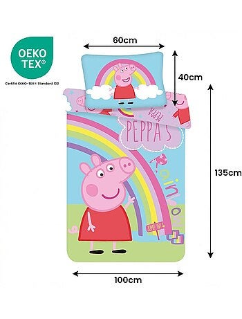 Juego de cama para bebé Peppa Pig con Peppa – 100% algodón