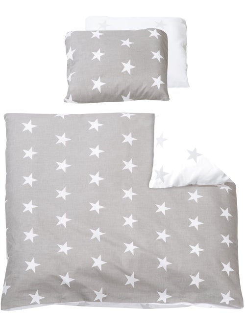 Juego de cama para bebé reversible - funda nórdica + funda de almohada en algodón Roba little stars - Kiabi Juego de cama para bebé reversible - funda nórdica + funda de almohada en algodón Roba little stars - Kiabi