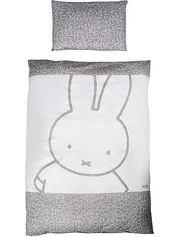 Juego de cama para bebé reversible - Funda nórdica + funda de almohada en algodón 'Roba miffy'