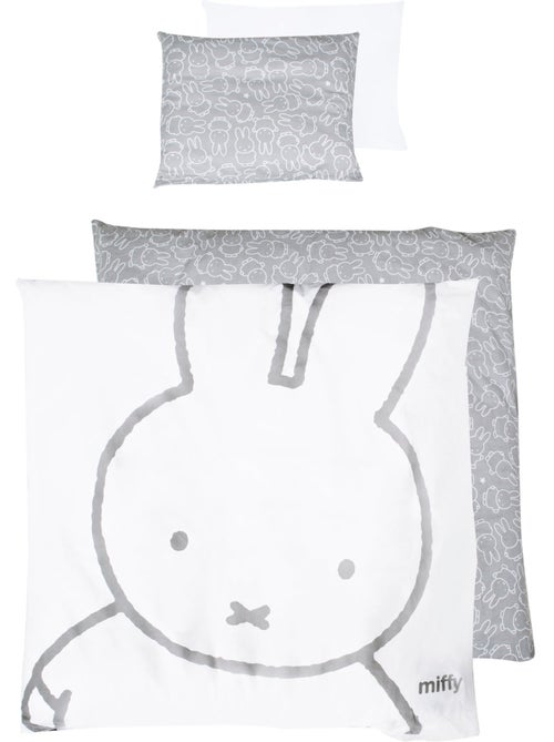 Juego de cama para bebé reversible - Funda nórdica + funda de almohada en algodón 'Roba miffy' - Kiabi