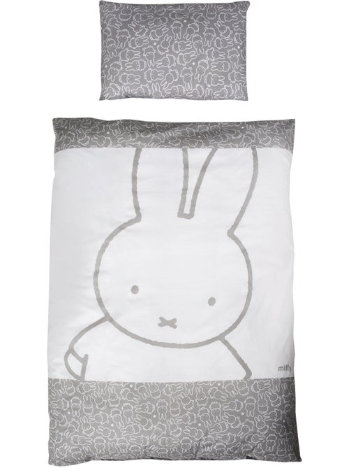 Juego de cama para bebé reversible - Funda nórdica + funda de almohada en algodón 'Roba miffy' - Kiabi