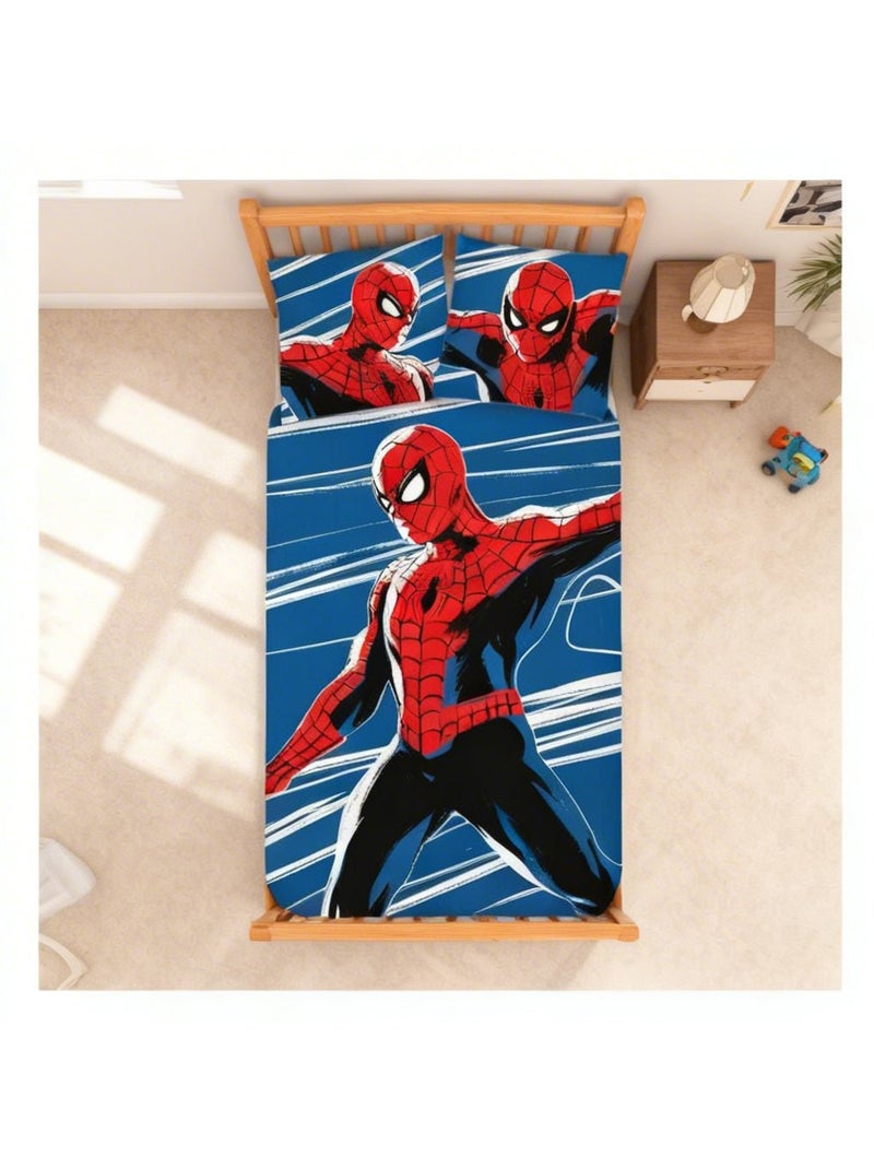 Juego de cama para bebé Spider-Man fosforescente reversible – 100% algodón Azul - Kiabi