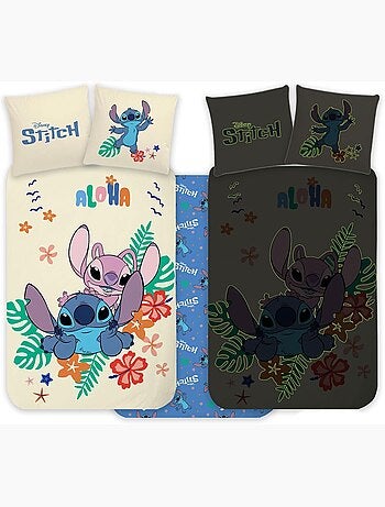 Juego de cama para bebé Stitch con Angel fosforescente reversible – 100% algodón