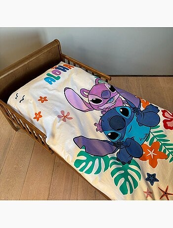 Juego de cama para bebé Stitch con Angel reversible – 100% algodón