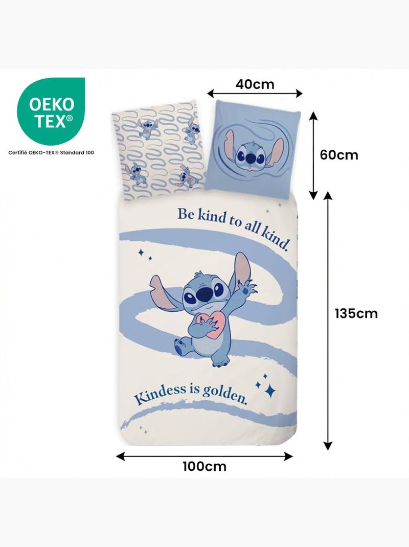 Juego de cama para bebé Stitch reversible – 100% algodón Azul - Kiabi