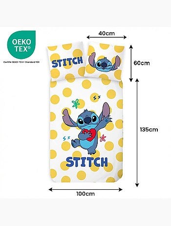 Juego de cama para bebé Stitch reversible – 100% algodón