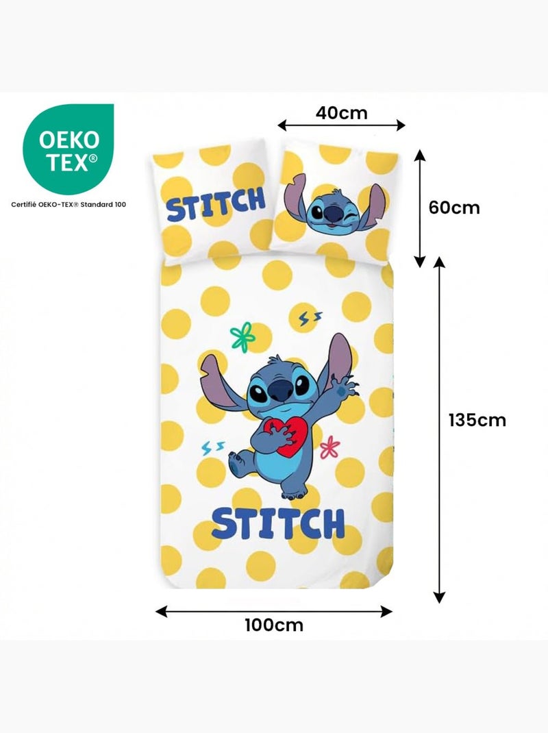 Juego de cama para bebé Stitch reversible – 100% algodón Blanco - Kiabi