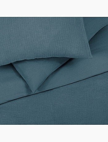 Juego de cama para cama individual de gasa de algodón