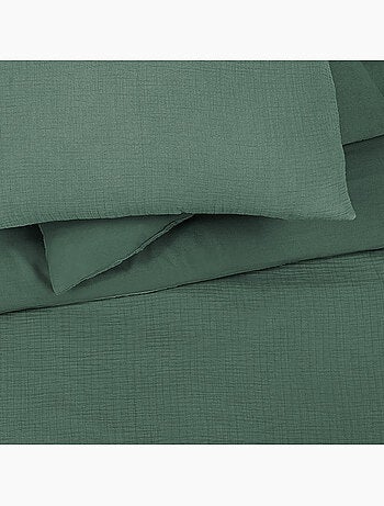Juego de cama para cama individual de gasa de algodón
