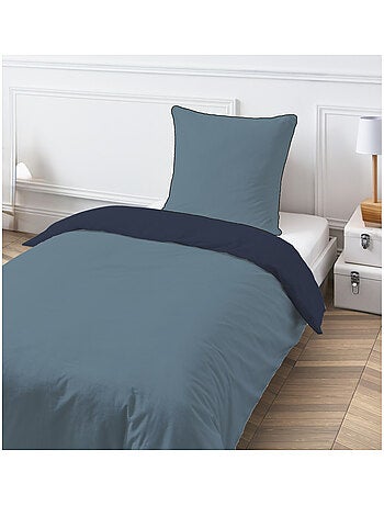 Juego de cama para cama individual en dos tonos