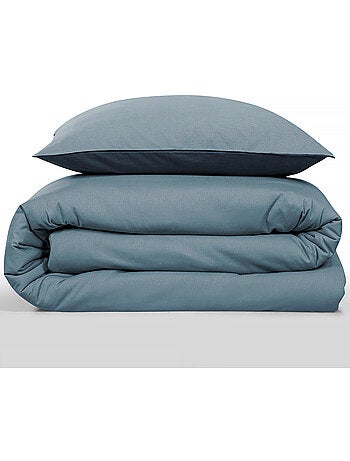Juego de cama para cama individual en dos tonos