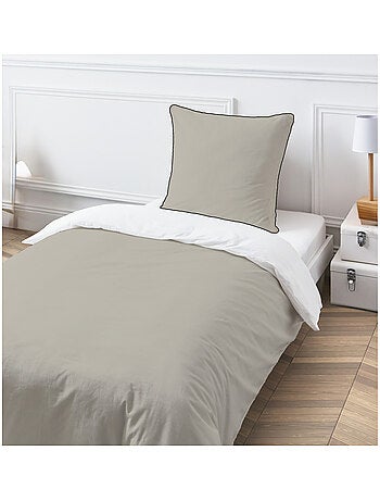 Juego de cama para cama individual en dos tonos
