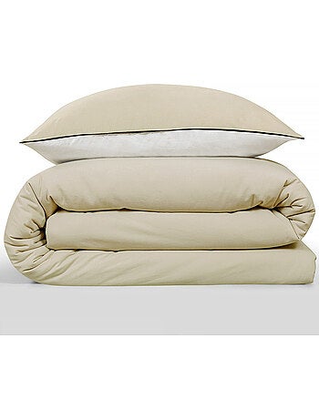 Juego de cama para cama individual en dos tonos
