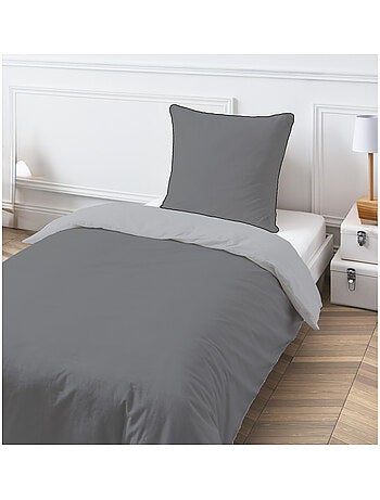 Juego de cama para cama individual en dos tonos