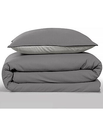 Juego de cama para cama individual en dos tonos