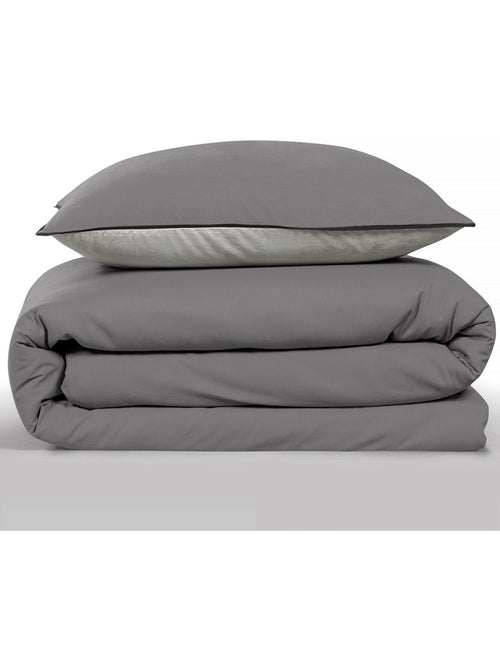 Juego de cama para cama individual en dos tonos - Kiabi
