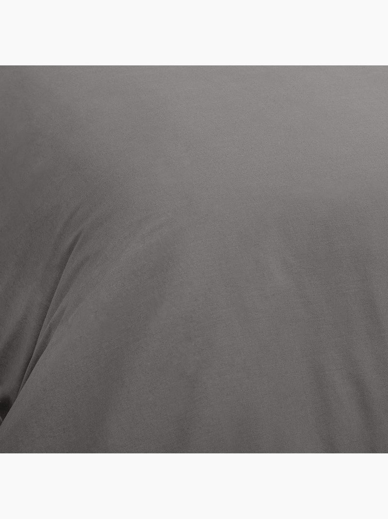 Juego de cama para cama individual en dos tonos Gris oscuro - Kiabi