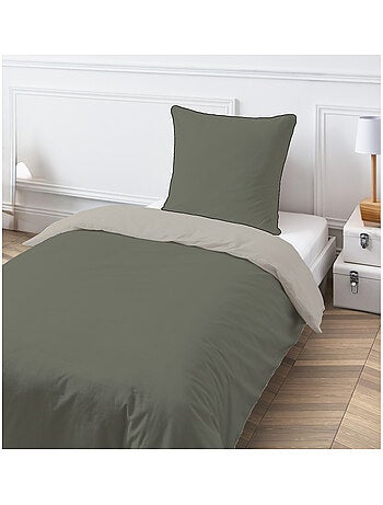 Juego de cama para cama individual en dos tonos