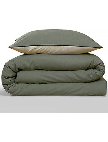 Juego de cama para cama individual en dos tonos
