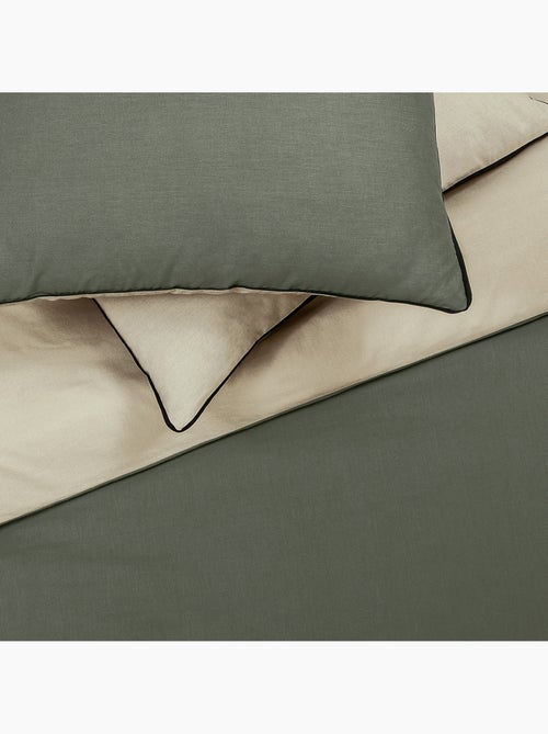 Juego de cama para cama individual en dos tonos - Kiabi Juego de cama para cama individual en dos tonos - Kiabi