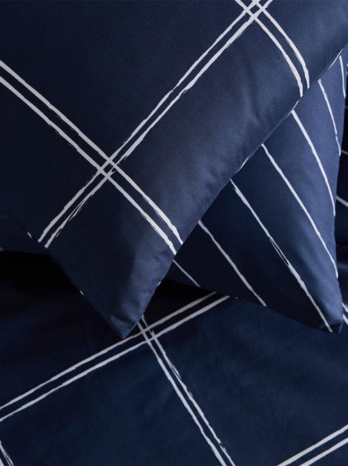 Juego de cama para dos personas con diseño de cuadros reversible - Kiabi