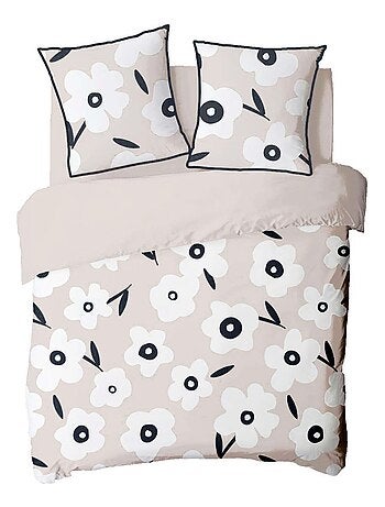 Juego de cama para dos personas con estampado de flores, de algodón