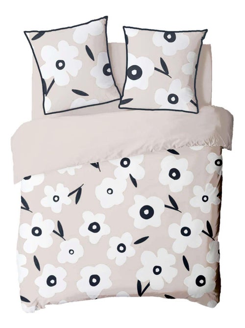 Juego de cama para dos personas con estampado de flores, de algodón - Kiabi Juego de cama para dos personas con estampado de flores, de algodón - Kiabi