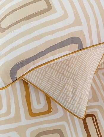Juego de cama para dos personas con motivos geométricos, de algodón