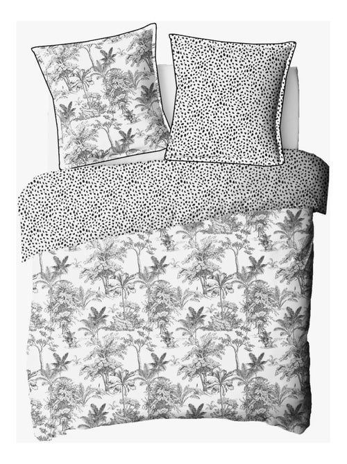 Juego de cama para dos personas de algodón de 57 hilos - Kiabi Juego de cama para dos personas de algodón de 57 hilos - Kiabi