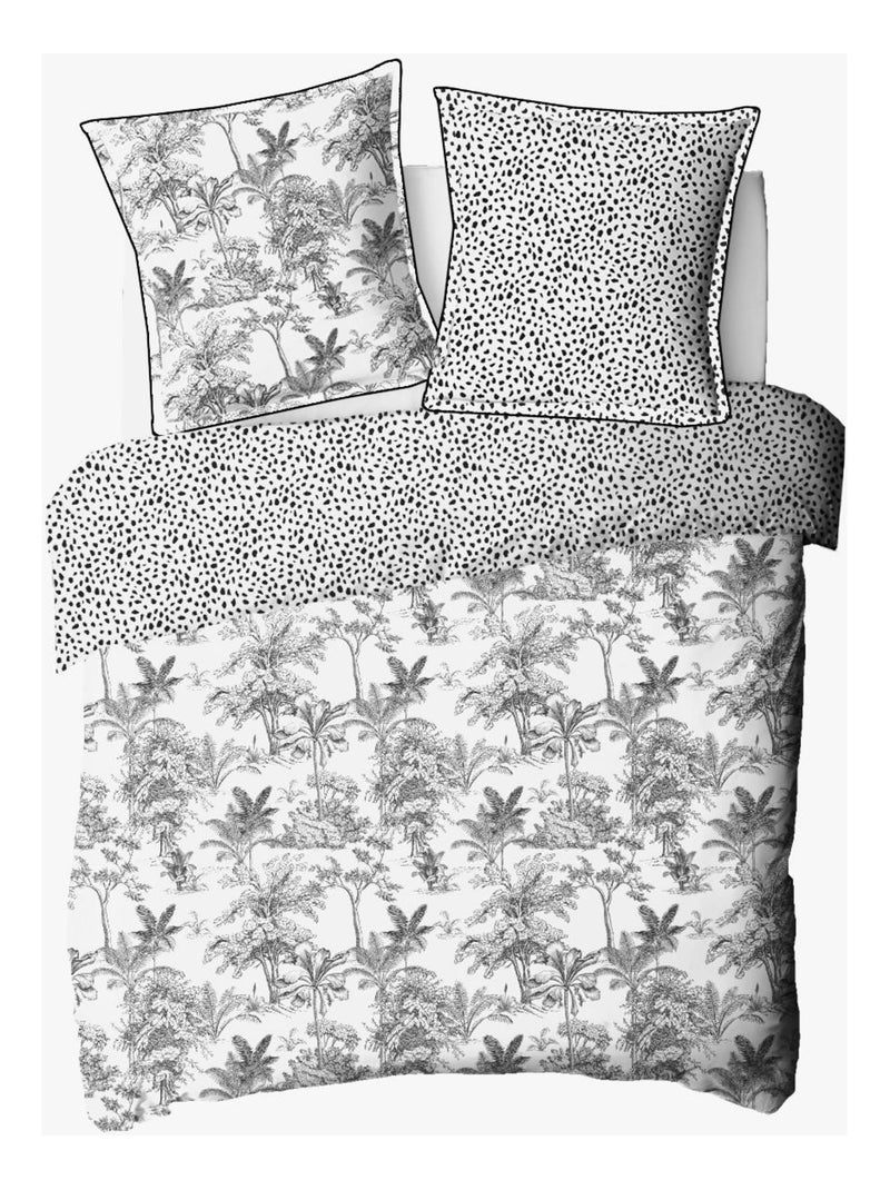 Juego de cama para dos personas de algodón de 57 hilos Blanco - Kiabi