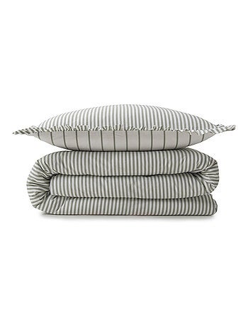 Juego de cama para dos personas de algodón estampado en blanco