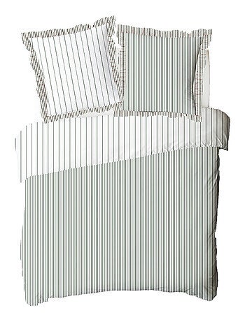 Juego de cama para dos personas de algodón estampado en blanco