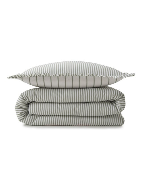 Juego de cama para dos personas de algodón estampado en blanco - Kiabi Juego de cama para dos personas de algodón estampado en blanco - Kiabi