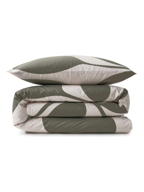 Juego de cama para dos personas de algodón estampado en verde - Kiabi Juego de cama para dos personas de algodón estampado en verde - Kiabi