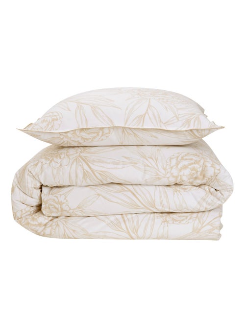 Juego de cama para dos personas en satén de algodón reversible - Kiabi Juego de cama para dos personas en satén de algodón reversible - Kiabi