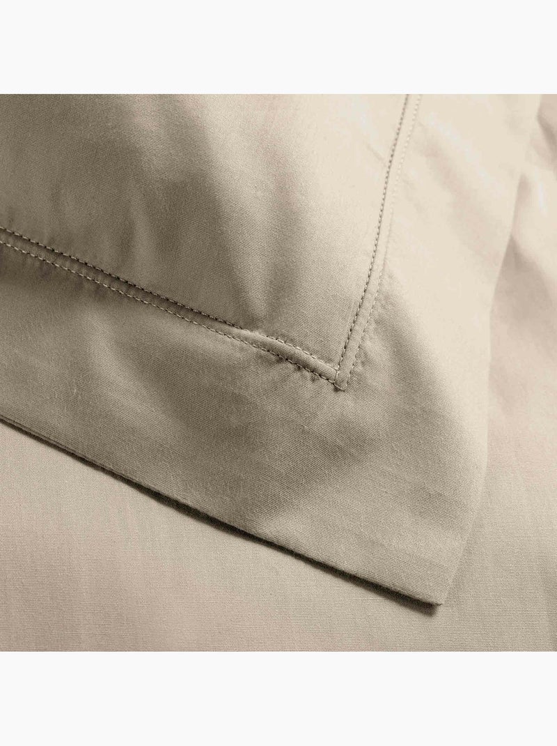 Juego de cama – percal de algodón 78 hilos – calidad hotel – 2 fundas de almohada 63x63 cm Arena - Kiabi