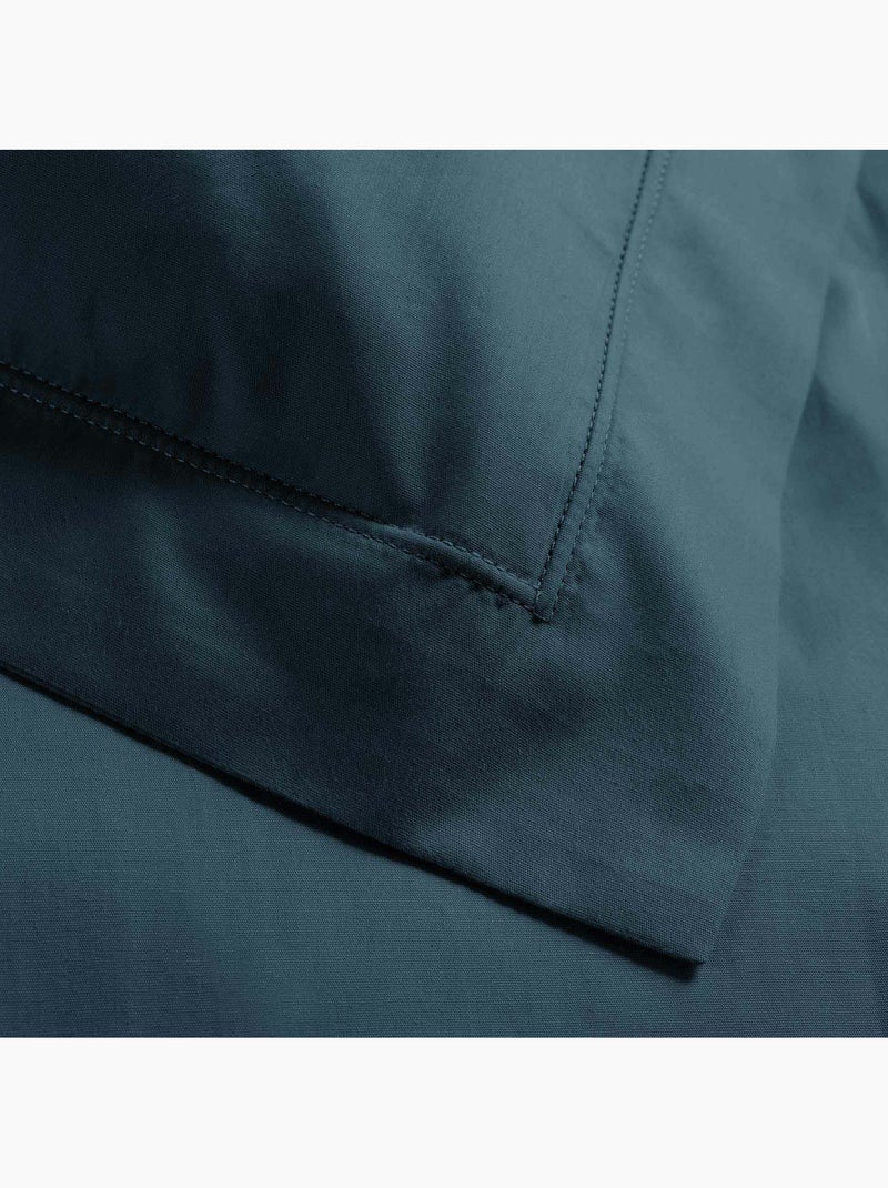 Juego de cama – percal de algodón 78 hilos – calidad hotel – 2 fundas de almohada 63x63 cm Azul - Kiabi