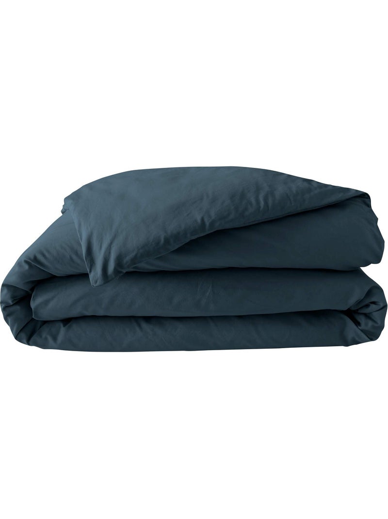 Juego de cama – percal de algodón 78 hilos – calidad hotel – 2 fundas de almohada 63x63 cm Azul - Kiabi